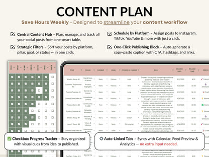 Social Media Planner Spreadsheet